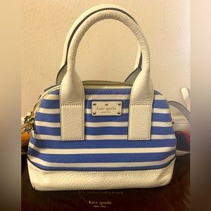 Kate Spade Blue and White Striped Purse